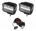 Auxbeam 2 Pcs Led Driving Light Pods 4 5 Inch 0w Spot Work Spotlights Pod With White Drl Amber Turn Signal Dt Plug Wiring 