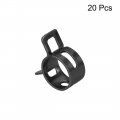 Uxcell Steel Band Clamp 12mm Inner Dia Fit 12 0-12 7mm Od Hose Spring Type Action Fuel Line Silicone Tube Clip Black 20pcs
