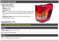 Right Passenger Side Tail Light Assembly With Bulbs Compatible 2002-2004 Jeep Grand Cherokee For Vehicles Built From 11 2001