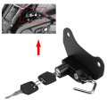 Qiilu Motorcycle Alloy Helmet Lock Mount Hook Anti Theft Kit With 2 Keys For Indian Scout Sixty 2015-2018