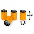 Turkey Illustration Valve Stem Caps For Tire Rim Wheel Aluminum Yellow