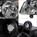 Right Passenger Side Headlight Headlamp Chrome Housing Clear Lens Compatible With 2011-2019 Dodge Grand Caravan 4-door Van