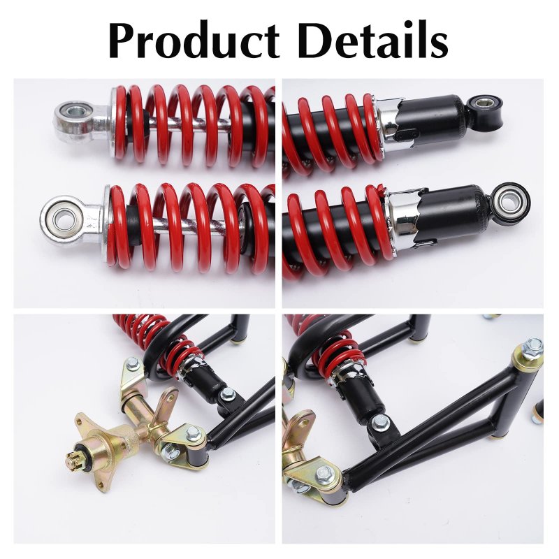 Bjtdllx Front Suspension Swingarm Assembly Arm Kit Upper Lower Shock Rocker Modification For Atv Quad Bike Buggy Go Kart