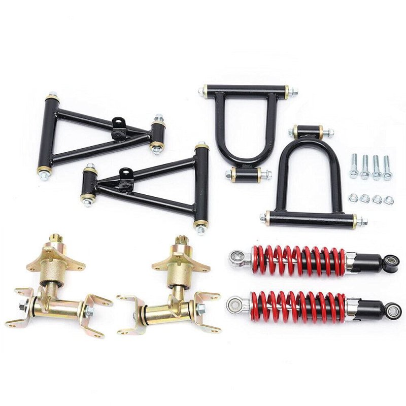 Bjtdllx Front Suspension Swingarm Assembly Arm Kit Upper Lower Shock Rocker Modification For Atv Quad Bike Buggy Go Kart