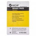 Niche Brake Pad Set For Honda Cr125r Cr250r Xr250r Xr600r Cr500r 45105-kz1-405 43105-kz1-415 Front Rear Organic