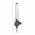 Villcase 2pcs Flowmeter Regulator Argon Meter Gas Co2 Cfm Air Flow Indicator Ppe Shielded Welding Machine Welder