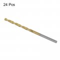 Uxcell High Speed Steel Straight Shank Twist Drill Bit Fully Ground Titanium Coated 2 8mm Diameter 34mm Total Length 12mm 24