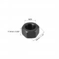 Uxcell Hex Nuts M20x2 5mm Metric Coarse Thread Hexagon Nut Carbon Steel Pack Of 4 Black