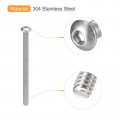 Uxcell 8-32x2-3 4 Button Head Socket Cap Screws 20pcs 304 Stainless Steel Fasteners Hex Bolts Full Thread Drive