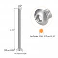 Uxcell 8-32x2-3 4 Button Head Socket Cap Screws 20pcs 304 Stainless Steel Fasteners Hex Bolts Full Thread Drive