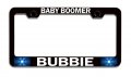Baby Boomer Bubbie Jewish Israel Black Metal License Plate Frame Tag Holder T40 