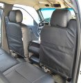 Iggee Artificial Leather Custom Made Original Fit 2 Front Seat Covers Designed For Chevy Silverado 2003-2006 Black Blue
