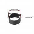 Uxcell Steel Band Clamp 25mm Inner Dia Fit 26 5-29mm Od Hose Spring Type Action Fuel Line Silicone Tube Clip Black 20pcs