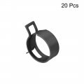 Uxcell Steel Band Clamp 25mm Inner Dia Fit 26 5-29mm Od Hose Spring Type Action Fuel Line Silicone Tube Clip Black 20pcs