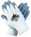 Memphis Glove 9674l Ultratech Foam Seamless 15 Gauge Nylon Knit Gloves With Straight Thumb Gray White Large 1-pair 