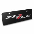 Ipick Image Made For Chevrolet Camaro Zl1-1le 3d Logo 12 X 4 25 European Look Black Half-size Stainless Steel License Plate