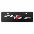 Ipick Image Made For Chevrolet Camaro Zl1-1le 3d Logo 12 X 4 25 European Look Black Half-size Stainless Steel License Plate