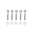 Set of 5 ARP 770-1002 Stainless Steel M6 x 1 Thread 25mm UHL 12-Point Bolt with 8mm Socket and Washer, 