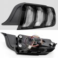 Hoypeyfiy Led Sequential Tail Lights Replacement For Ford Mustang 2015-2022 Clear Euro Style Turn Signal Left Side