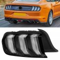 Hoypeyfiy Led Sequential Tail Lights Replacement For Ford Mustang 2015-2022 Clear Euro Style Turn Signal Left Side
