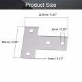 Mromax 4pcs T-shaped Repair Plate 4 33 X 3 35 Lxw Carbon Steel Nickel Plated Surface Plane Connection Angle Bracket Gusset