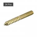 Uxcell M8x60mm Hanger Bolts 24pcs Double Ended Thread Dowel Screws For Wood Furniture Connecting