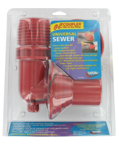 F02-3305vp Ez Coupler Red 90 Degrees Sewer Adapter And Thread Attachment Plastic Rv Fitting