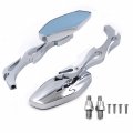 Httmt- Diamond Flame Stem Mirrors Fit Most Japanese Motorcycle Cruiser Roadliner Road Star V-star Warrior V-max Virago P N