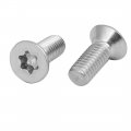 Uxcell M6x16mm 304 Stainless Steel Flat Countersunk Head Torx Screws Silver Tone 30pcs