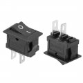 Uxcell Ac 125v 6a50v 3a Spst 2 Terminal 2 Position On Off Boat Rocker Switch Black 10pcs