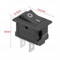 Uxcell Ac 125v 6a50v 3a Spst 2 Terminal 2 Position On Off Boat Rocker Switch Black 10pcs