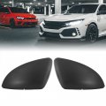 X Autohaux Pair Exterior Rear View Mirror Housing Door Wing Covering Cap Matte Black For Volkswagen Golf 7 2014-2018