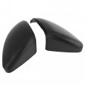 X Autohaux Pair Exterior Rear View Mirror Housing Door Wing Covering Cap Matte Black For Volkswagen Golf 7 2014-2018