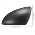X Autohaux Pair Exterior Rear View Mirror Housing Door Wing Covering Cap Matte Black For Volkswagen Golf 7 2014-2018