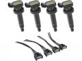 Ignition Coil And Connector Kit 4 Piece For 2000-2008 Toyota Corolla L4 1 8l 