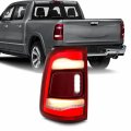 Akkon Fit 2019-2023 Dodge Ram 1500 Limited Longhorn Laramie Non Blind Spot Sensor Led Tail Light Oe Red Clear Left 