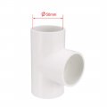 Uxcell 50mm Slip Tee Pvc Pipe Fitting T-shaped Coupling Connector 2 Pcs