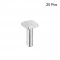 Uxcell Square Head Bolt 20pcs M6x20mm Fully Thread Carbon Steel Grade 4 8 Machine Screws