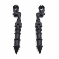 Hk Group Motorcycle Black Short Angled Peg Mounting Kit With Bamboo Style Foot For Bike 1-1 4 Inch 1 25 Front Engine Guard