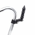 Hk Group Motorcycle Black Short Angled Peg Mounting Kit With Bamboo Style Foot For Bike 1-1 4 Inch 1 25 Front Engine Guard