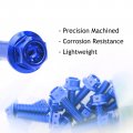 Autobahn88 Motorcycle Brake Master Cylinder Bolt Dress-up Kit Compatible With Suzuki Tl1000r 1998-2003 Blue Set Of 4
