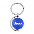 Au-tomotive Gold Spinner Key Ring For Jeep Blue