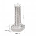 Uxcell M5x16mm T-slot Drop-in Stud Sliding Bolt Screw Carbon Steel For 20 Series Aluminum Profile 8pcs