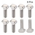 Uxcell M5x16mm T-slot Drop-in Stud Sliding Bolt Screw Carbon Steel For 20 Series Aluminum Profile 8pcs