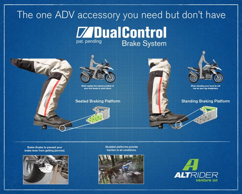 Altrider R113-1-2501 Dualcontrol Brake Enlarger For The Bmw R 1200 Gs Water Cooled Silver