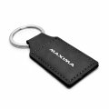 Ipick Image Compatible With Nissan Maxima Rectangular Black Leatherette Key Chain