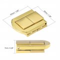 Uxcell Toggle Catch Lock 43mm Retro Decorative Golden Hasp With Screws For Suitcase Chest Trunk Latch Clasp