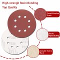 5 In 8 Hole Sanding Disc Hook And Loop 320 Grit Random Orbital Sandpaper For Automotive Woodworking 100 Pack Aluminum Oxide
