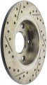 Stoptech 127 45081l Sport Drilled Slotted Brake Rotor Rear Left 1 Pack 