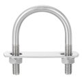 Round U-bolts 4 Sets 44mm 1 73 Inner Width 69mm Length M8 304 Stainless Steel U Clamp Bolt With Nuts And Plates For Boat 